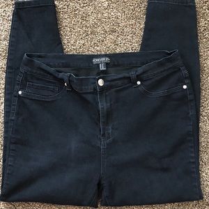 Forever 21 Black Skinny high waist jeans 18R